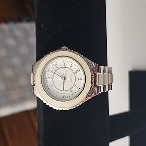 Cream & Silver Watch